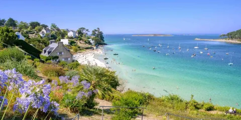 La plage de Béniguet à Saint-Pabu, l'une des plus belles du Finistère