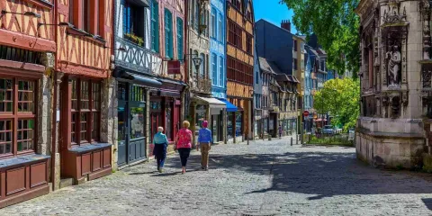 Maisons à colombages dans le centre historique de Rouen