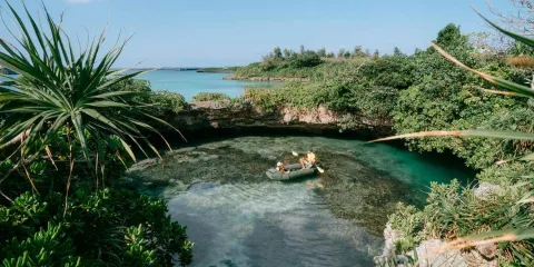 Paysage subtropical de l’archipel d’Okinawa au Japon