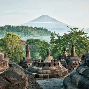 Le temple Borobudur en Indonésie.