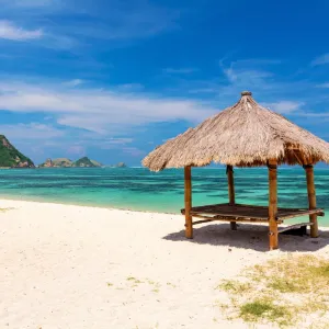 Une plage de Kuta à Lombok.
