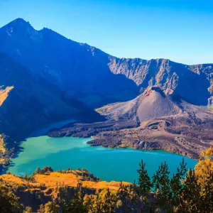La montagne Rinjani à Lombok en Indonésie.