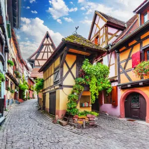 Le village d'Eguisheim en Alsace.