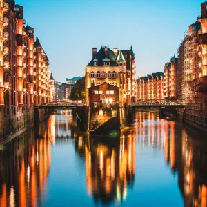 La ville de Hamburg en Allemagne.