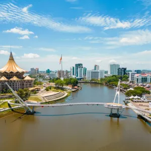 Kuching est la capitale de Sarawak sur l'île de Bornéo.