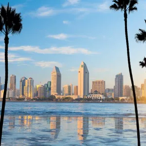 La Skyline de la ville de San Diego en Californie.