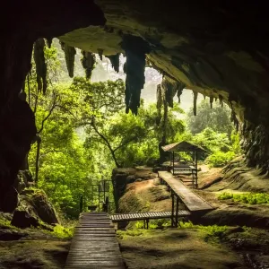 La grotte de Niah au Sarawak à Bornéo.
