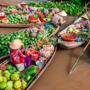 Can Tho est célèbre pour ses marchés flottants.