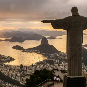 Le Christ rédempteur à Rio de Janeiro au Brésil.