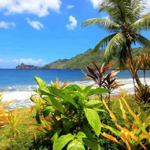 L'île de Nuku Hiva aux Marquises.