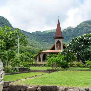 L'île de Tahuata dans l'archipel des Marquises.
