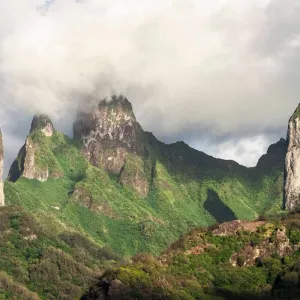 L'île de Ua Pou dans l'archipel des Marquises en Polynésie.
