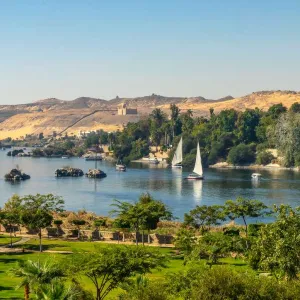 La ville d'Assouan en Egypte.