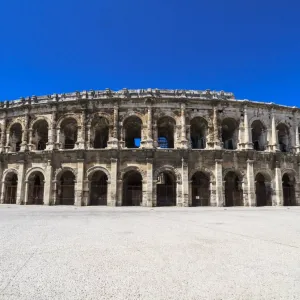 L'amphithéâtre romain de Nîmes.