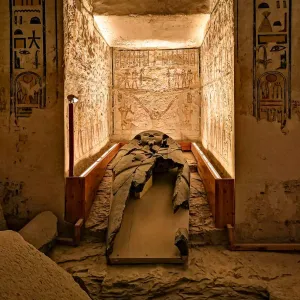 La Vallée des Rois en Egypte, près de Louxor.