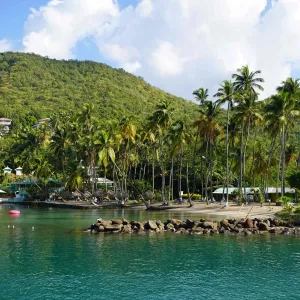Marigot Bay à Sainte Lucie aux Caraïbes 