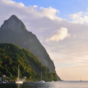 Soufrière à Sainte Lucie aux Caraïbes 
