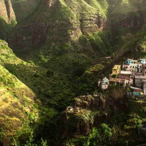 Village de Fontainhas, perché dans les montagnes de Santo Antao au Cap Vert
