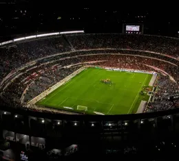 Une vue aérienne de River Plate, le stade de foot de Buenos Aires.