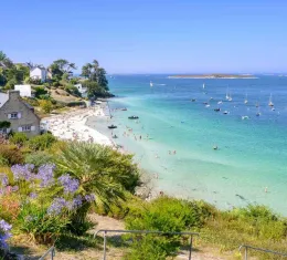 La plage de Béniguet à Saint-Pabu, l'une des plus belles du Finistère