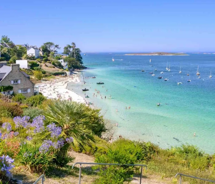 La plage de Béniguet à Saint-Pabu, l'une des plus belles du Finistère