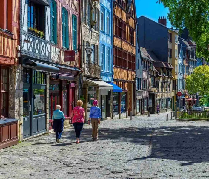Maisons à colombages dans le centre historique de Rouen