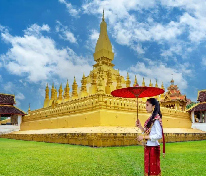Pha That Luang à Vientiane, monument emblématique de la capitale du Laos