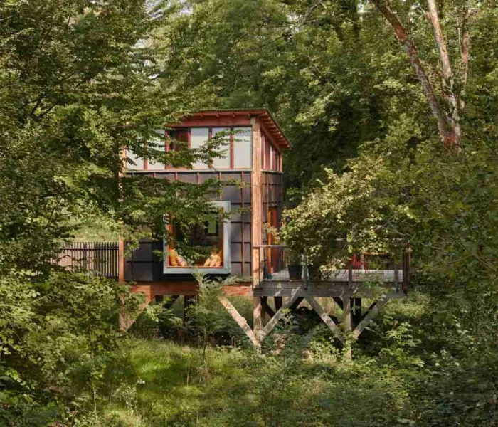 Cabane perchée en Haute-Savoie, un hôtel insolite au cœur de la forêt