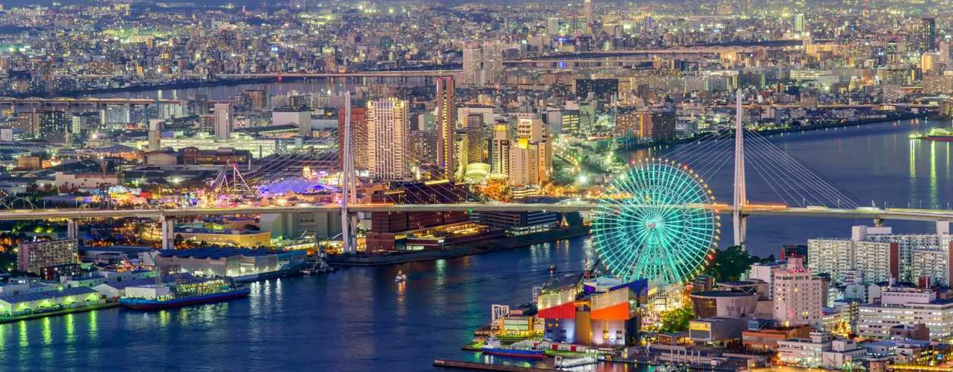 Vue sur la baie d'Osaka