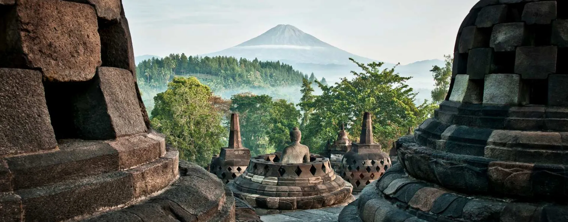 Le temple Borobudur en Indonésie.
