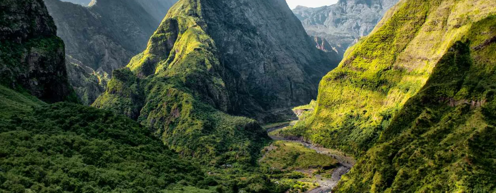 Le cirque de Mafate sur l'île de la Réunion.