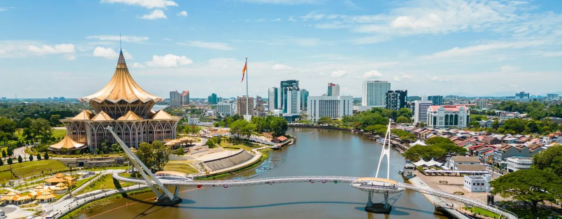 Kuching est la capitale de Sarawak sur l'île de Bornéo.