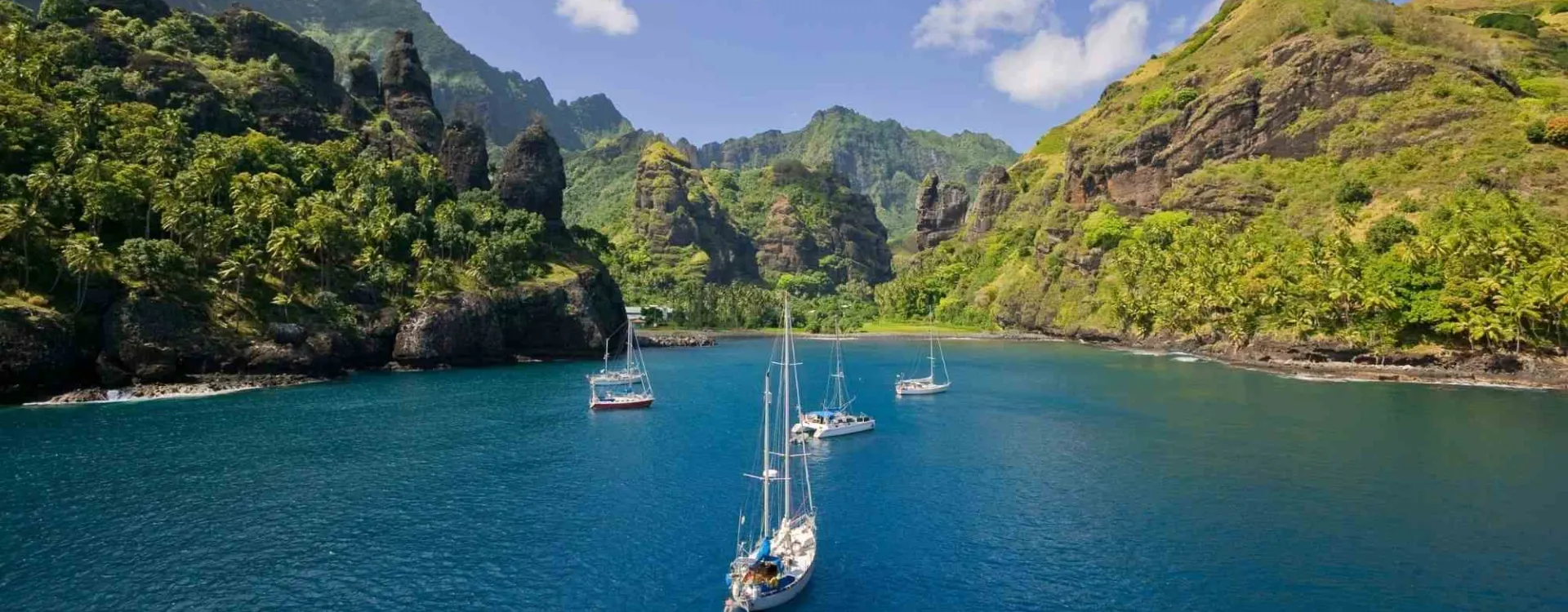 L'île de Fatu Hiva dans les Marquises en Polynésie.