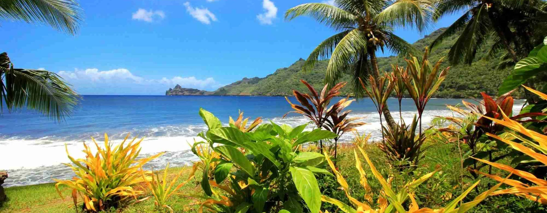 L'île de Nuku Hiva aux Marquises.