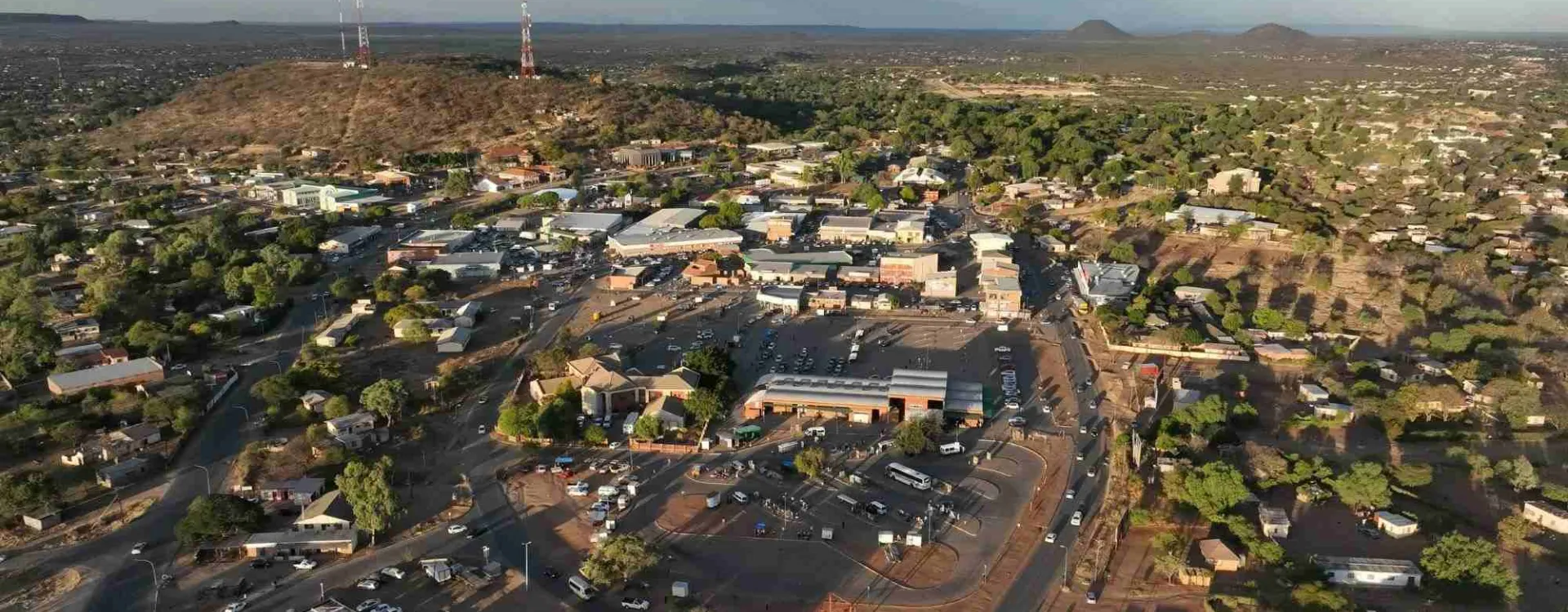 La ville de Serowe au Botswana.