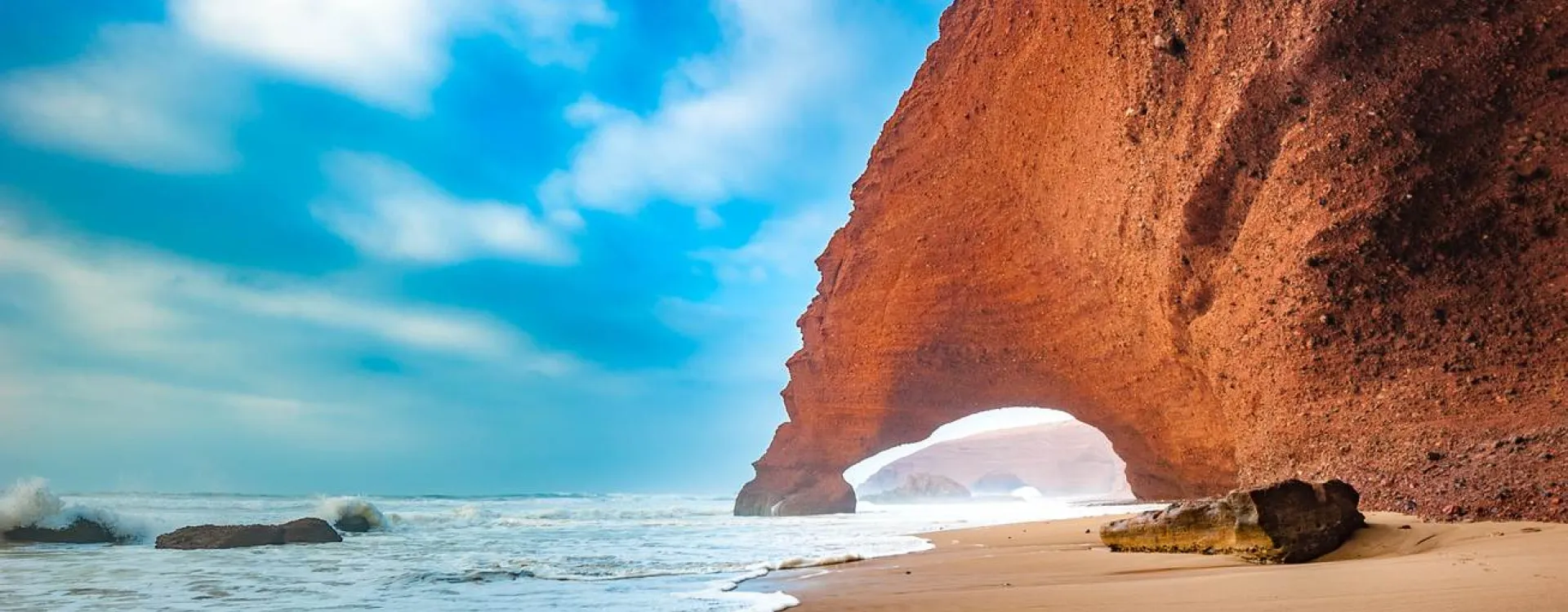La plage de Legzira près de Sidi Ifni au Maroc.