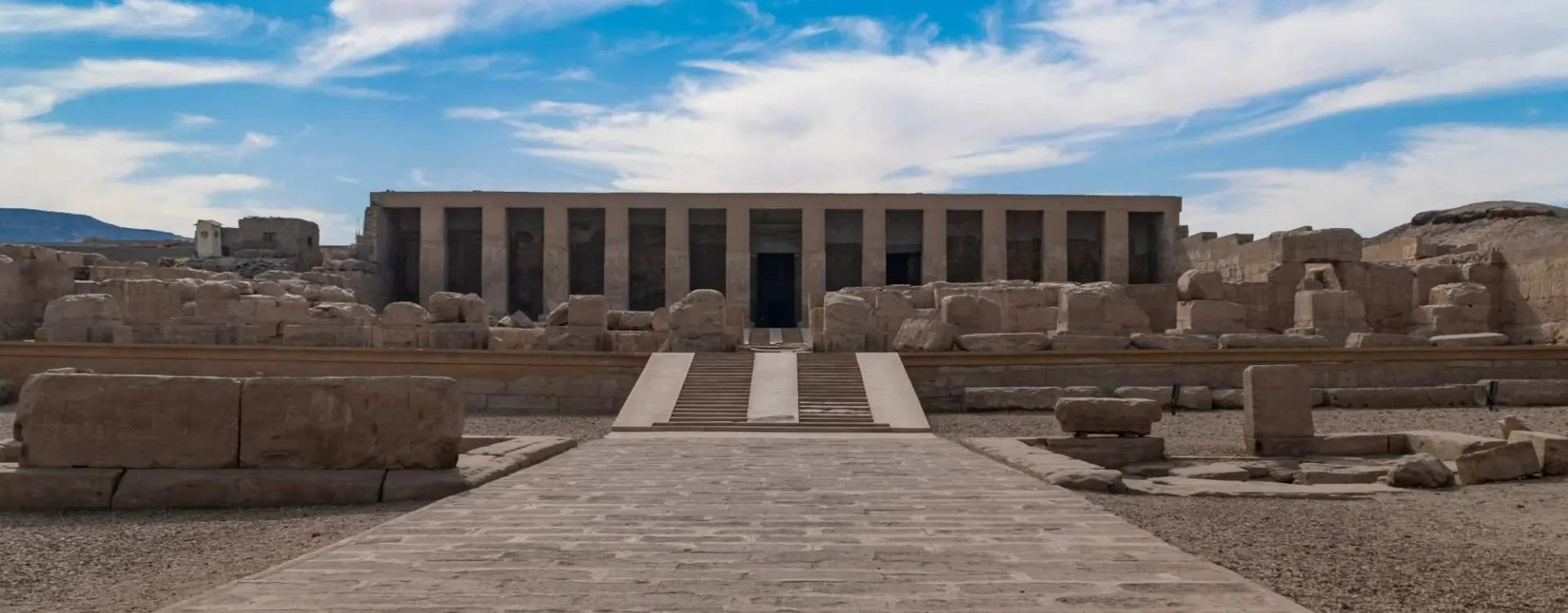 Le temple d'Abydos en Egypte.