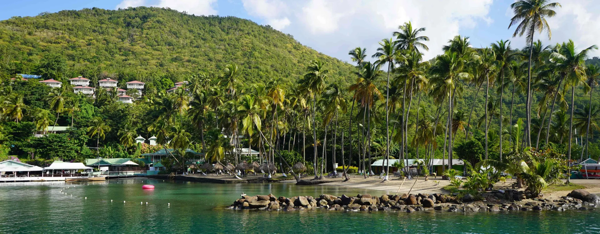 Marigot Bay à Sainte Lucie aux Caraïbes 