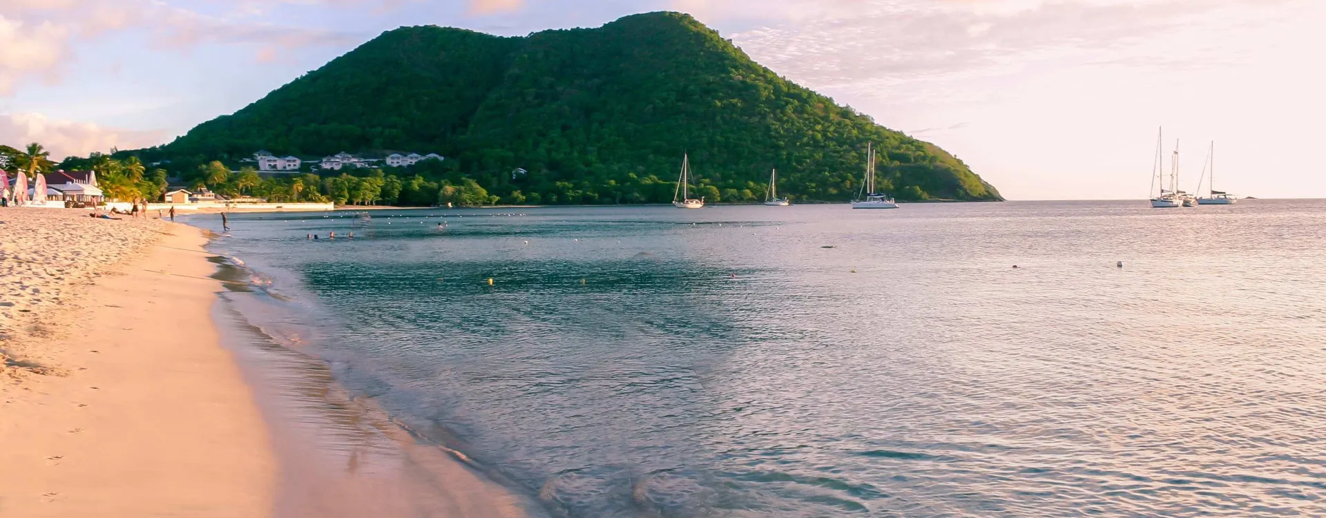 Reduit Beach à Sainte Lucie aux Caraïbes 