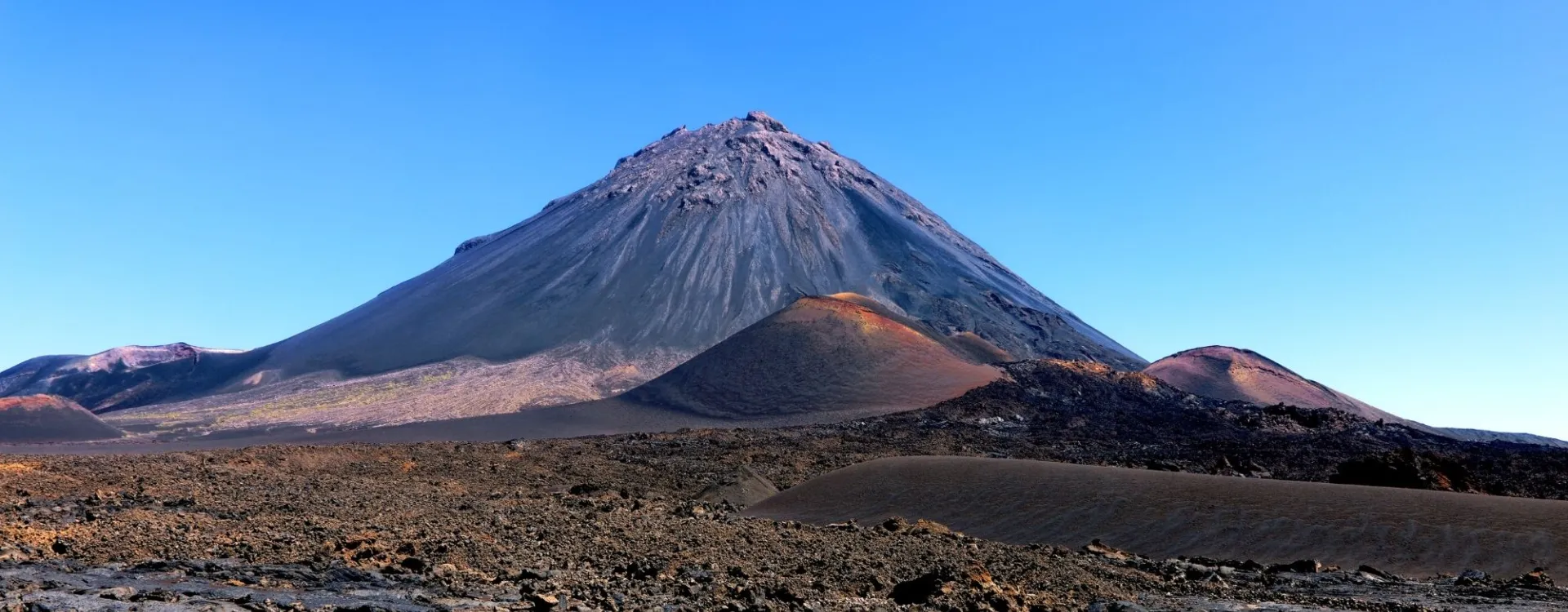 Le volcan de l'île de Fogo au Cap-Vert
