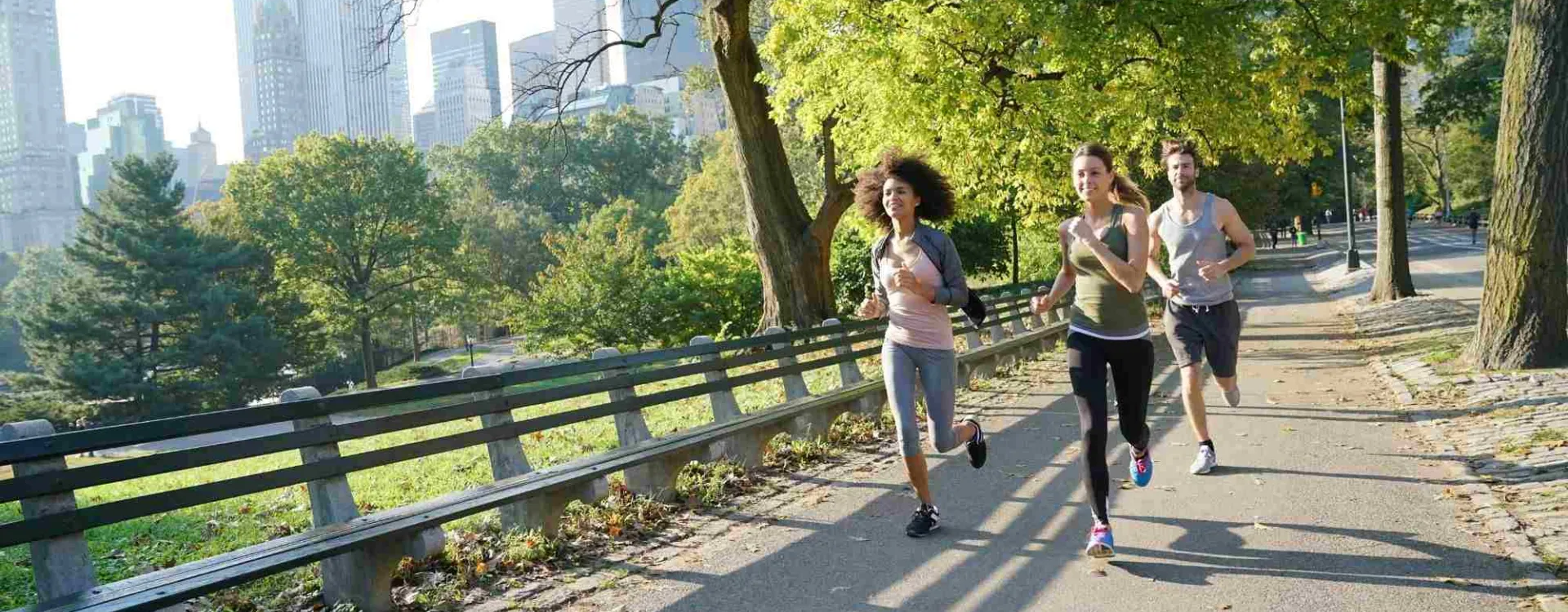 Des joggeurs à Central Park à New York.
