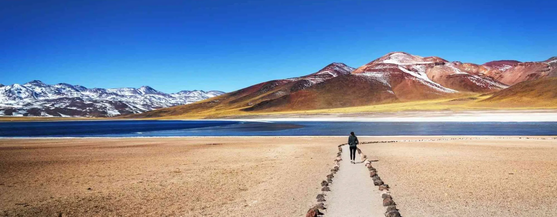 Touriste admirant les paysages du désert d’Atacama au Chili