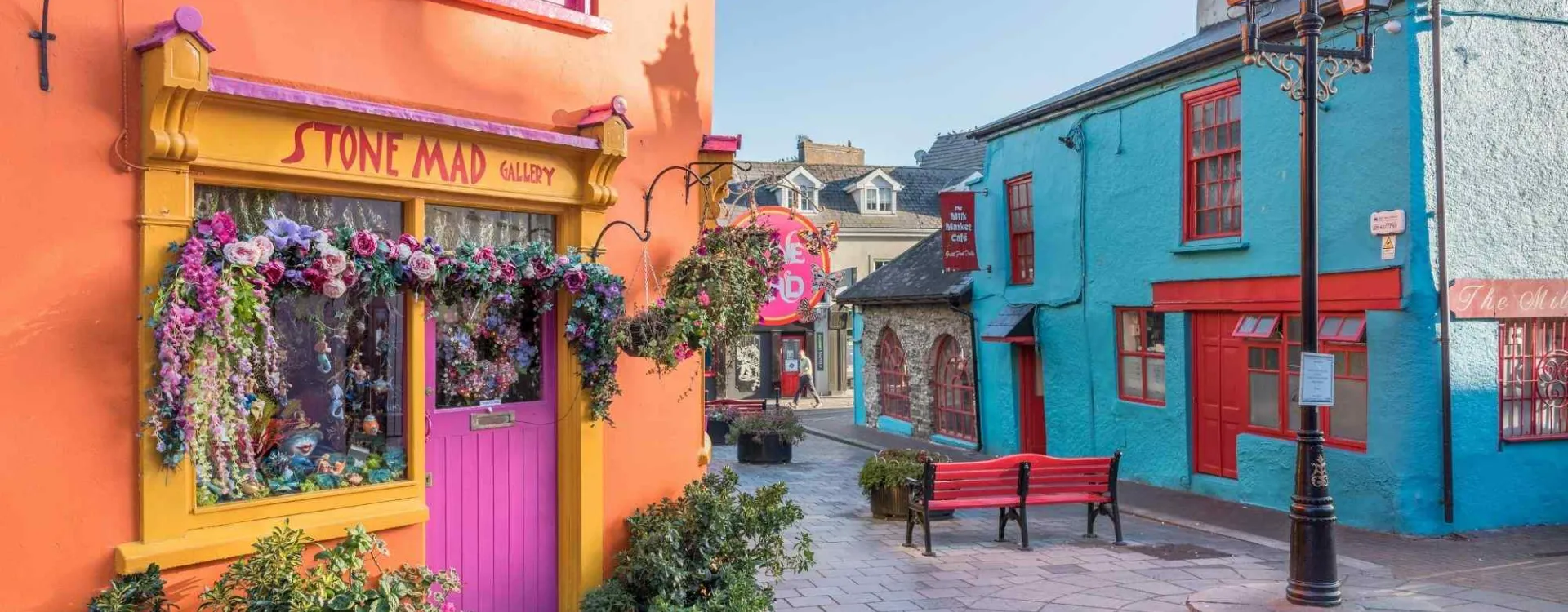 Maisons irlandaises colorées dans le centre de Kinsale, comté de Cork en Irlande