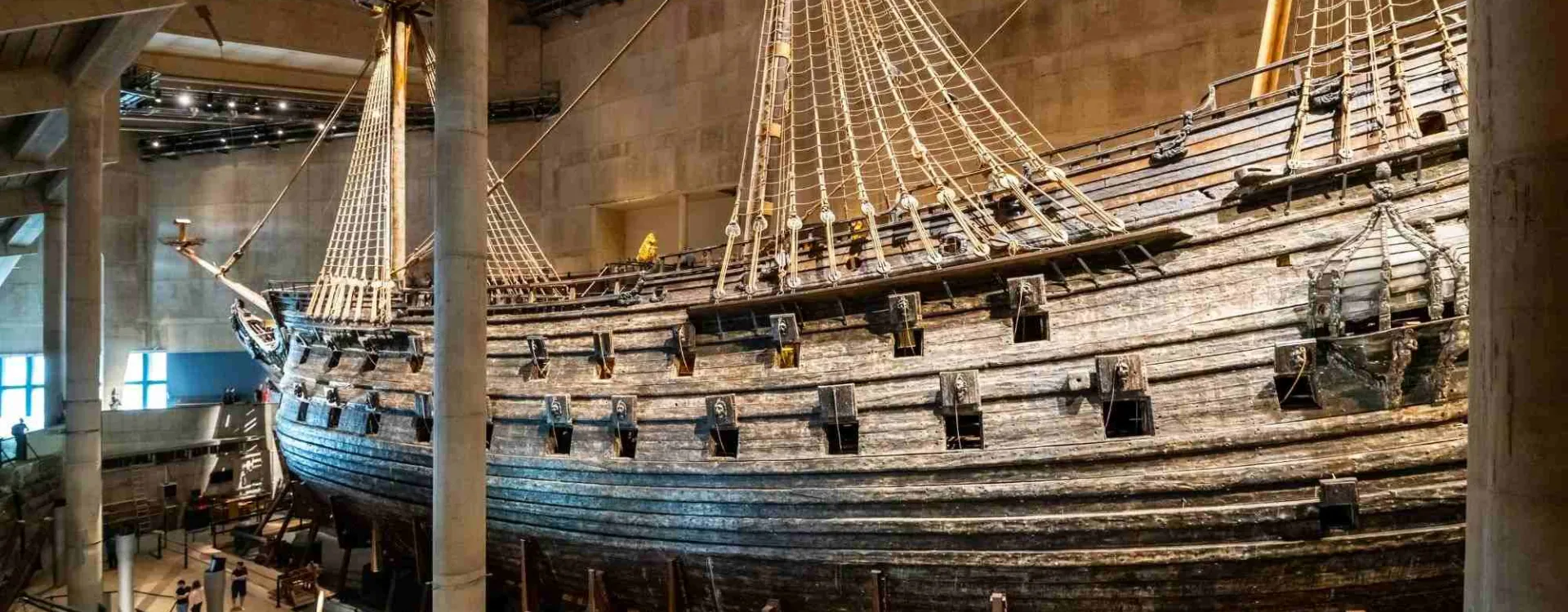 Navire Vasa exposé au musée Vasa à Stockholm, vaisseau de guerre suédois du XVIIe siècle remarquablement conservé