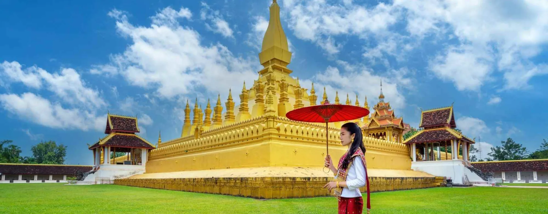 Pha That Luang à Vientiane, monument emblématique de la capitale du Laos