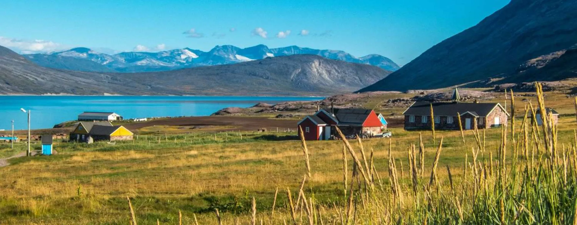 Paysage de campagne arctique dans le sud du Groenland