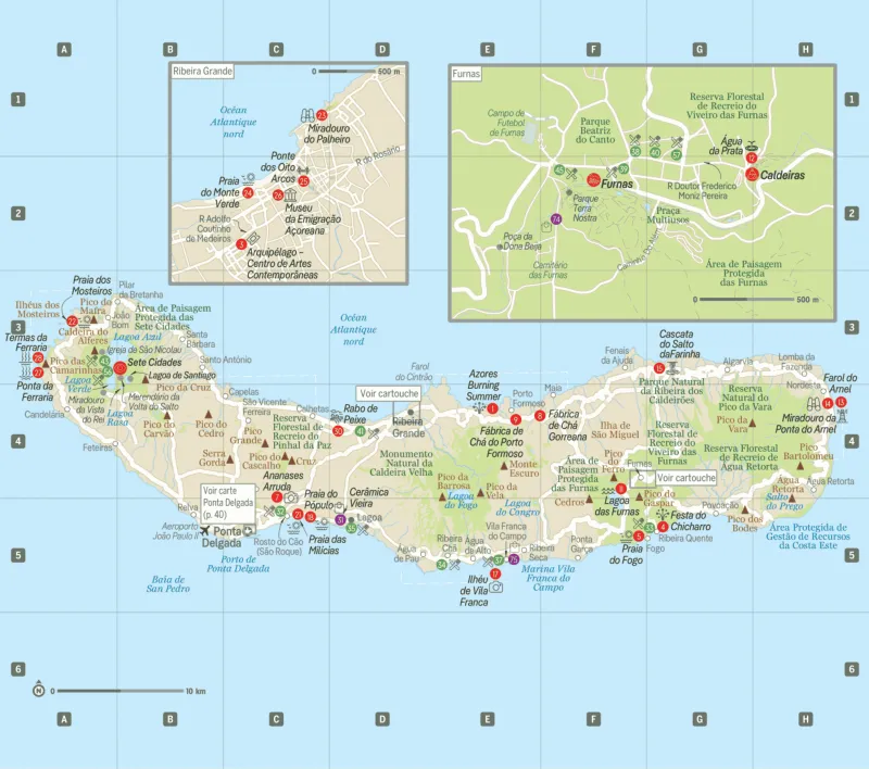 Carte De S o Miguel Aux A ores Lonely Planet Carte De S o Miguel Aux A ores Lonely Planet