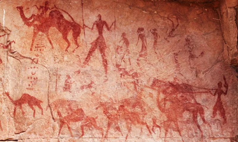 Art rupestre de Tassili N'Ajjer dans la Sahara algérien