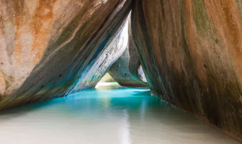 The Baths sur l'île de Virgin Gorda dans les Caraïbes