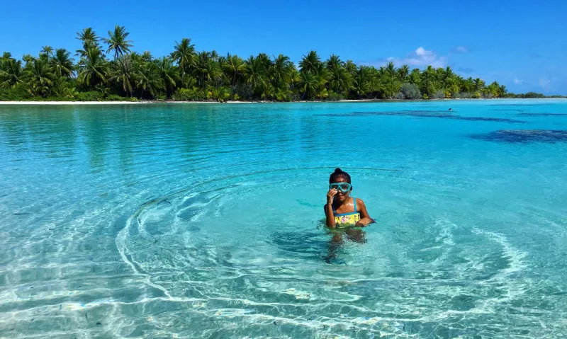 Lagune du lagon bleu à Fakarava Nord